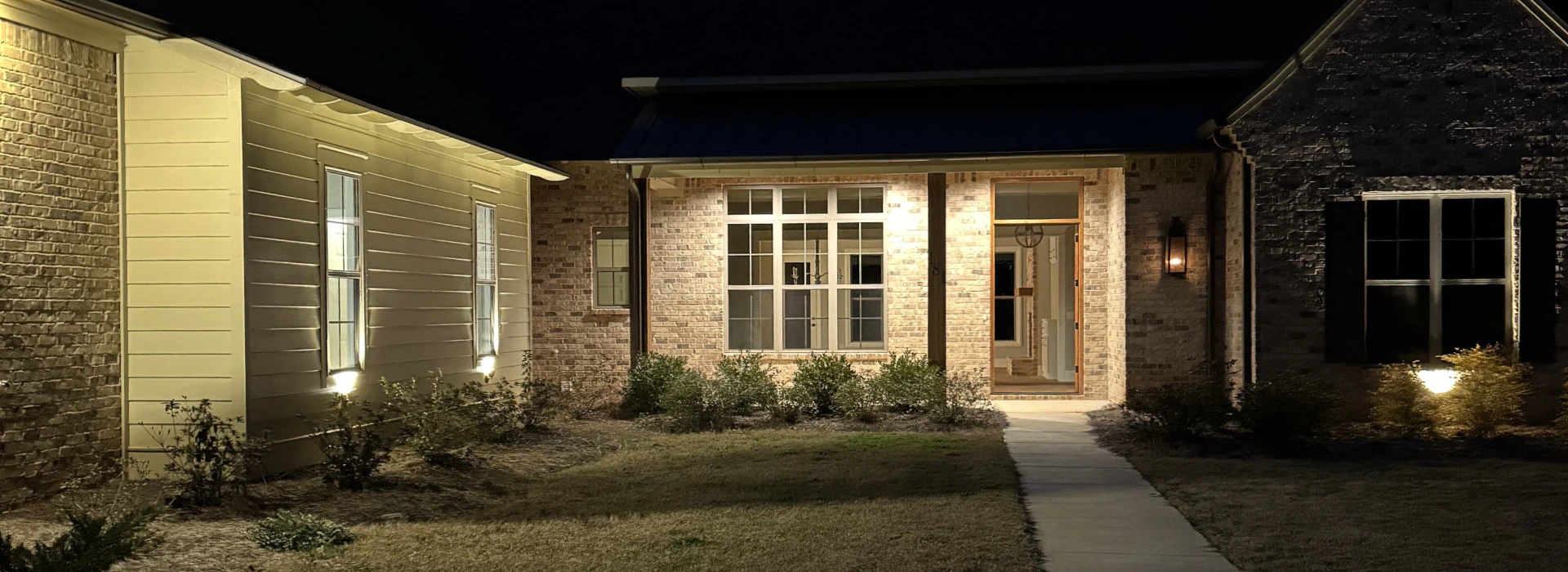 exterior lighting newly installed